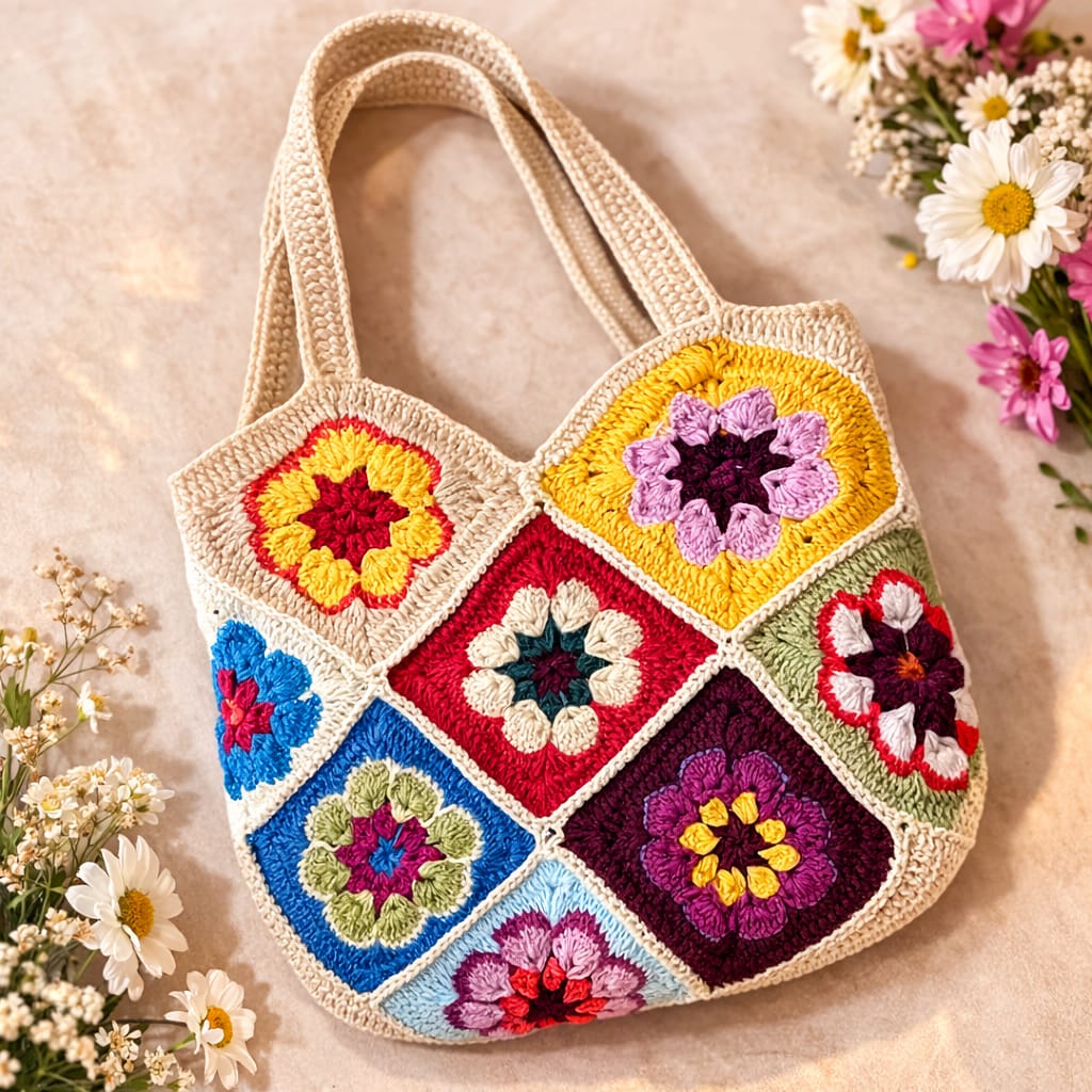Crochet handbag