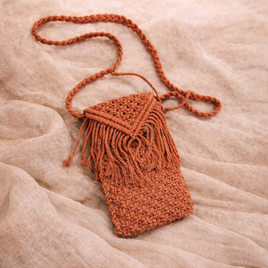 Crochet phone pouch bag